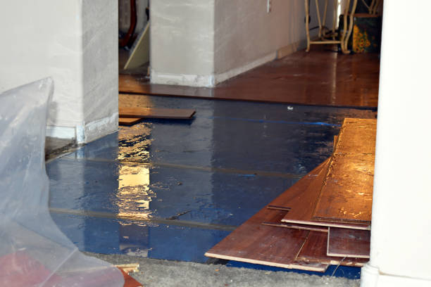 Professional Water Damage Restoration technician working in Coshocton, OH